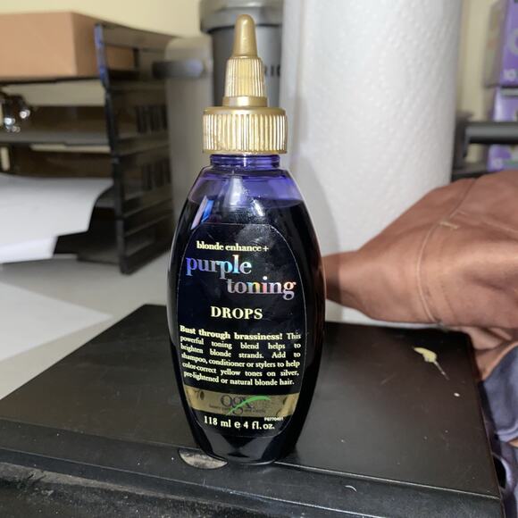 OGX Blonde Enhance + Purple Toning Hair Drops, 4 fl oz - Picture 1 of 2